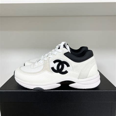 chanel white trainers buy online|chanel sneaker black and white.